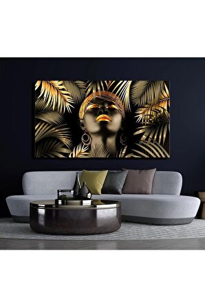 Yaldızlı Modern Arap Kadın Kanvas Kanvas Canvas Tablo