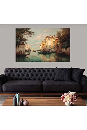 Nostalji Yağlı Boya Görünümlü Kanvas Kanvas Canvas Tablo