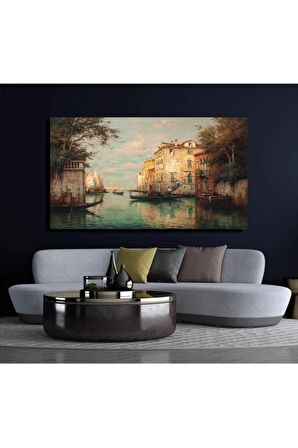Nostalji Yağlı Boya Görünümlü Kanvas Kanvas Canvas Tablo