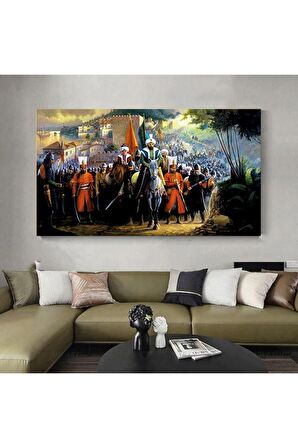 Fatih Sultan Mehmet Istanbul'un Fethi Kanvas Kanvas Canvas Tablo