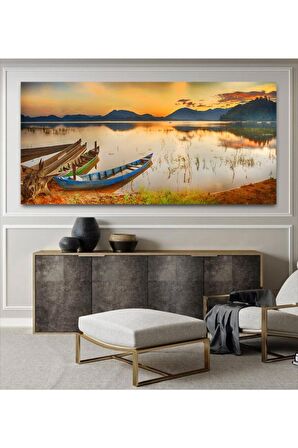 Manzara Ve Kayıklar Kanvas Kanvas Canvas Tablo