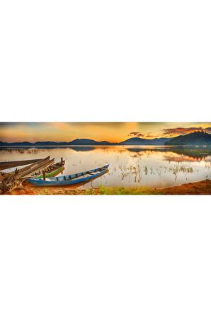 Manzara Ve Kayıklar Kanvas Kanvas Canvas Tablo