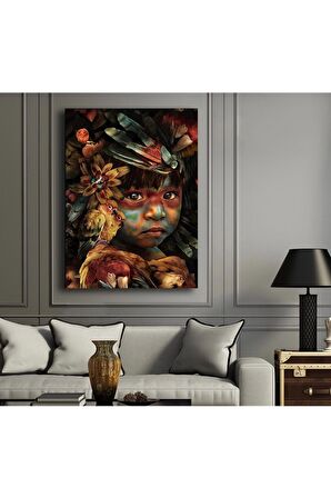 Amerikalı Çocuk Kanvas Kanvas Canvas Tablo