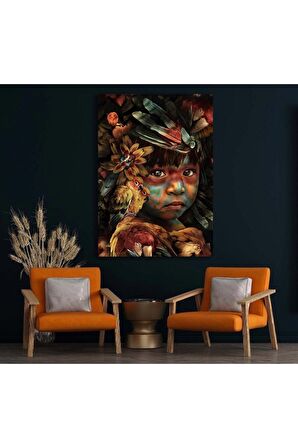 Amerikalı Çocuk Kanvas Kanvas Canvas Tablo