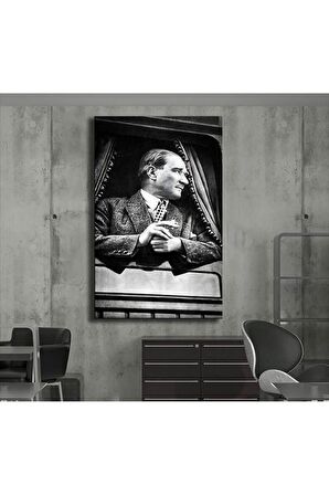Mustafa Kemal Atatürk Trende Kanvas Kanvas Canvas Tablo