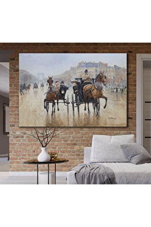Londra Sokağı Fayton Kanvas Kanvas Canvas Tablo