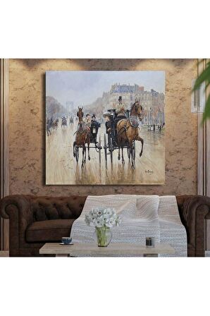 Londra Sokağı Fayton Kanvas Kanvas Canvas Tablo