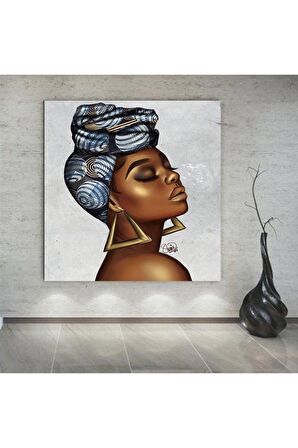 Modern Siyahi Kadın Kanvas Kanvas Canvas Tablo