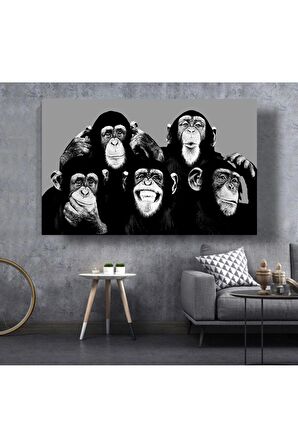 Maymunlar Çetesi Kanvas Kanvas Canvas Tablo