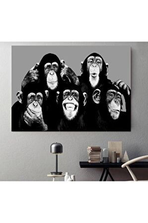 Maymunlar Çetesi Kanvas Kanvas Canvas Tablo