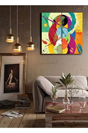 Geometrik Renkler Modern Kanvas Tablo