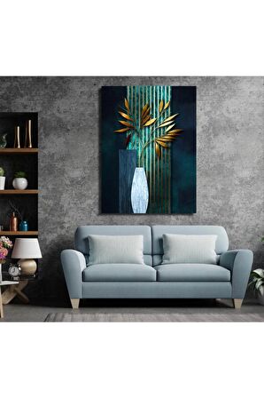 Dekoratif Vazo Çiçek Kanvas Kanvas Canvas Tablo