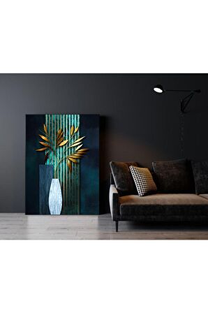 Dekoratif Vazo Çiçek Kanvas Kanvas Canvas Tablo