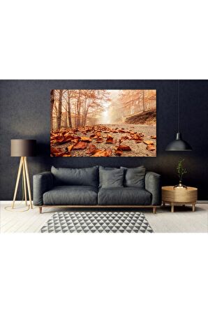 Sonbahar Yapraklar Manzara Kanvas Kanvas Canvas Tablo