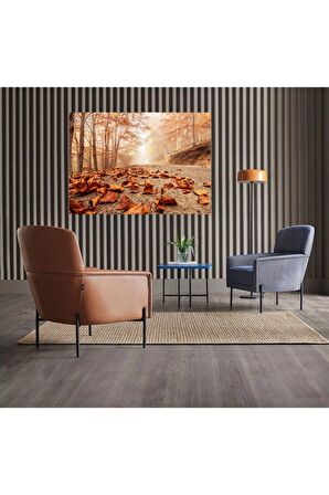 Sonbahar Yapraklar Manzara Kanvas Kanvas Canvas Tablo