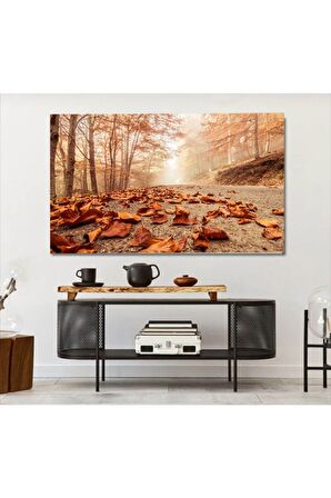 Sonbahar Yapraklar Manzara Kanvas Kanvas Canvas Tablo