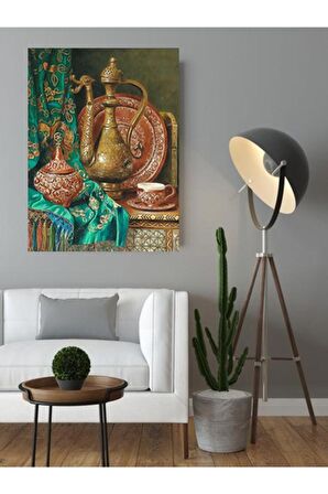 Osmanlı Dönemi Testi Sanat Eseri Kanvas Gülen Tablo