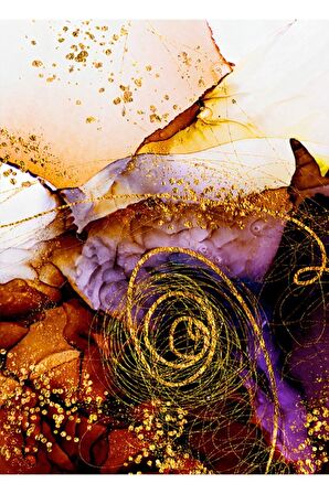 Renkli Soyut Kanvas Gülen Tablo