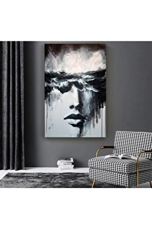 Kafamdaki Dalgalar Kanvas Gülen Tablo