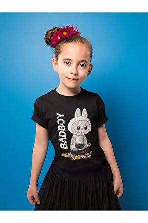 Labubu Baskılı Unisex Çizgi Film Çocuk Tişört (1-12 Yaş)