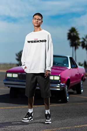 The Weeknd Şarkıcı Baskılı Unisex Oversize Rapper Sweatshirt