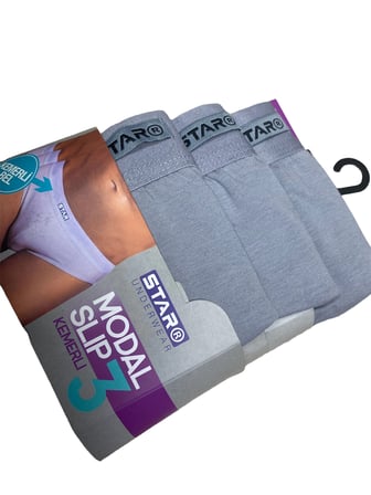 Star 109 Erkek 3'lü Modal Slip