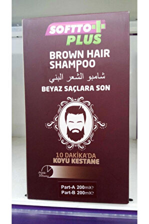 Softto Plus Brown Hair Shampoo Koyu Kestane (beyaz Saçlara Son) 200 + 200 Ml*