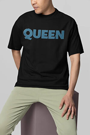Queen Müzik Grubu Baskılı Unisex Oversize Tişört