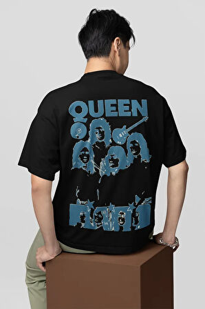Queen Müzik Grubu Baskılı Unisex Oversize Tişört