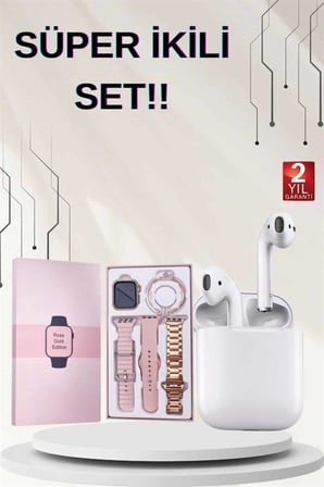 trend 3 Kordonlu Dokunmatik Ekran Akıllı Saat ve 2.Nesil Kablosuz Bluetooth Kulaklık ANC/ENC 2026