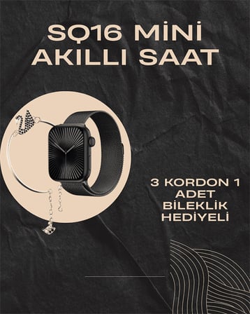 trend SQ-16 Mini Series 10 Akıllı Saat | Şık ve Hafif Tasarım, 3 Kordon Seçeneği 2026