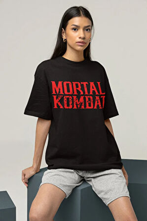 Ejderha Mortal Kombat Baskılı Unisex Oversize Anime Tişört