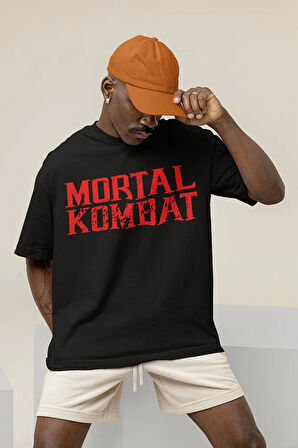 Ejderha Mortal Kombat Baskılı Unisex Oversize Anime Tişört