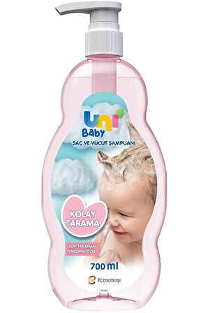 Uni Baby Kolay Tarama Saç ve Vücut Şampuanı 700 ml