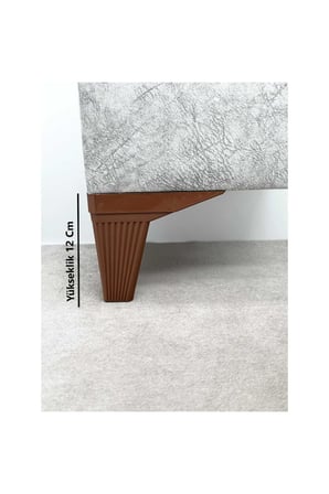 Mobilya Koltuk Çekyat Baza Chester Tv Ünitesi Ayağı Stylish Kahve 12 Cm 1 Adet