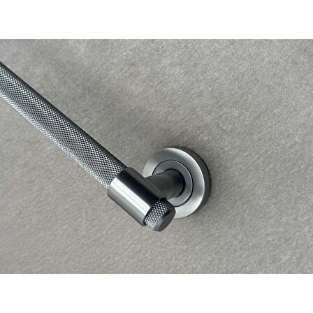 KOLDOOR Punch Zamak A213 Mat Skoç Füme Çekme Kol Sürgülü Kapı Çekme Kolu 25 Cm 1 Takım