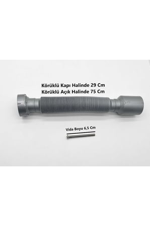 Donau Lavabo Eviye Sifonu S Tipi Körüklü .Ø40 - 50 Mm Çıkşlı