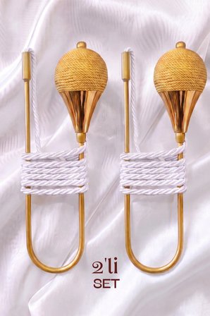 2'li Set Konik Model Hayalet Kol Bağı Perde Bağı Kordonu Perde Tutucu Aksesuarı