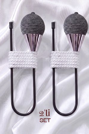 2'li Set Konik Model Hayalet Kol Bağı Perde Bağı Kordonu Perde Tutucu Aksesuarı
