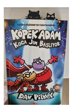 Köpek Adam 14 Koca Jim İnanıyor (Haziran 2026 serinin son kitabı) + 2 Adet ABA Kitap Kedi Kitap Ayracı