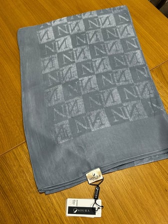 Noura Scarf Diamond Pamira Şal Kot Mavi