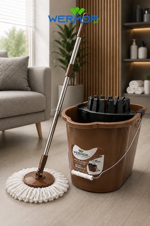 15 Litre Temizlik Kovası Sıkma Aparatlı Mop Kovası