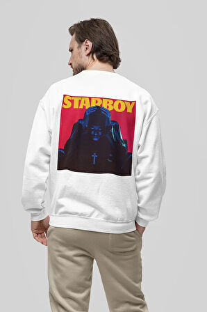Starboy The Weeknd Baskılı Unisex Oversize Rapper Sweatshirt