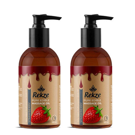 Rekze Masaj Yağı 2'li Paket - Çilek Aromalı Vücut Aromaterapi  Etkili