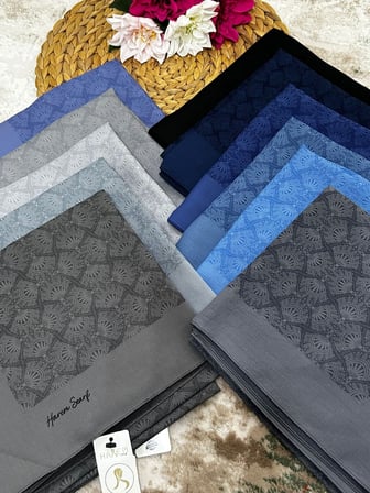 Harem Scarf Gold Sahra Eşarp Koyu İndigo