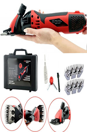 Alman Design 4800 Watt Çift Metal Şanzuman Koyun Keçi Kirkma Kirpma Makinesi Isınma Yapmaz.bhd