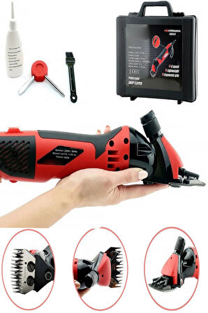 Alman Design 2800 Watt Çift Metal Şanzuman Koyun Keçi Kirkma Kirpma Makinesi Isınma Yapmaz.bhd