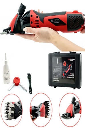 Alman Design 3900 Watt Çift Metal Şanzuman Koyun Keçi Kirkma Kirpma Makinesi Isınma Yapmaz.bhd