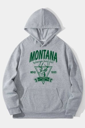 Unisex Montana Baskılı Sweatshirt