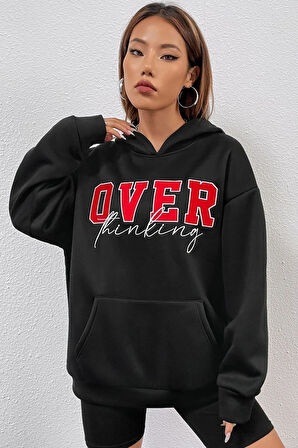 Unisex Over Thinking Baskılı Sweatshirt